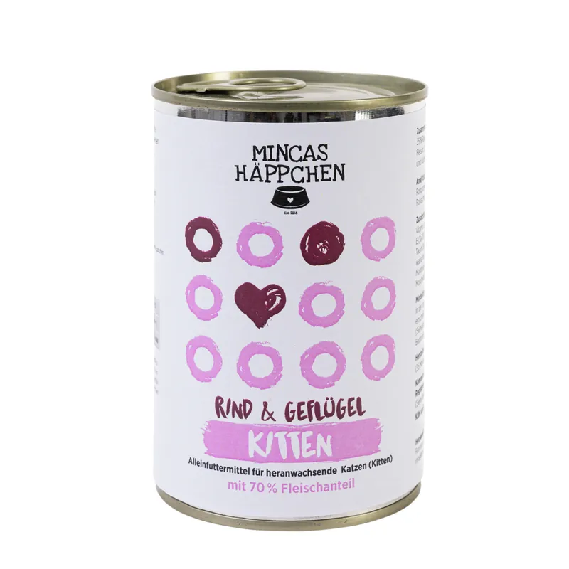 MINCAS HÄPPCHEN Kitten Rind & Geflügel 400 g Finale Aktion